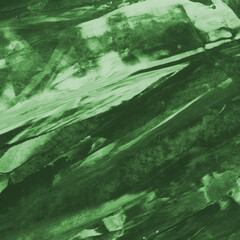 Modern contemporary acrylic background. Green texture made with a palette knife. Abstract painting on paper. Mess on the canvas.