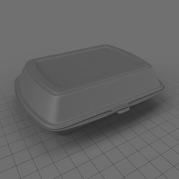 Take out polystyrene lunch box 3