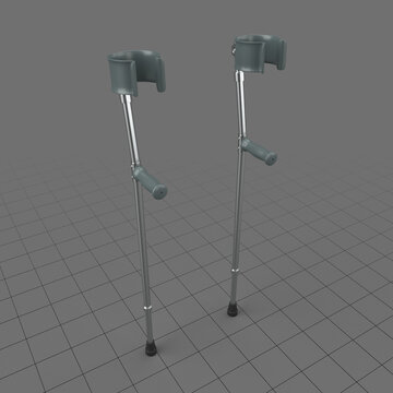 Lightweight forearm crutches