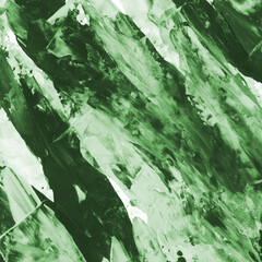 Modern contemporary acrylic background. Green texture made with a palette knife. Abstract painting on paper. Mess on the canvas.