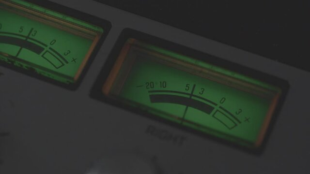 Close Up of voltmeter moving