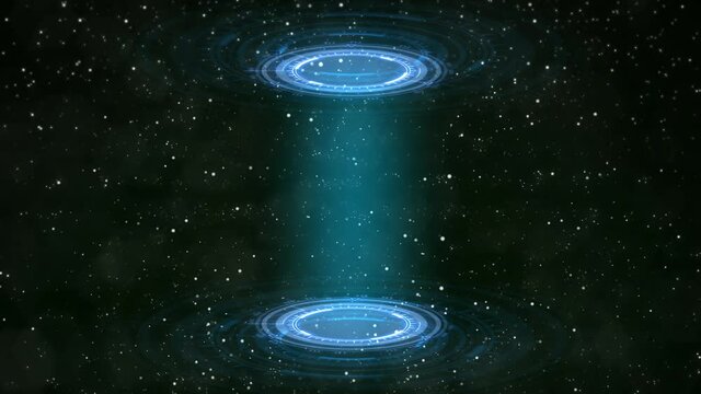 Abstract hi-tech background of two HUD or UI circles