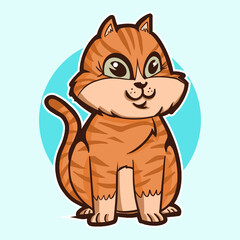 cute cat cartoon vector illustration