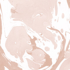 Creamy marble ink texture on watercolor paper background. Marble stone image. Bath bomb effect. Psychedelic biomorphic art.