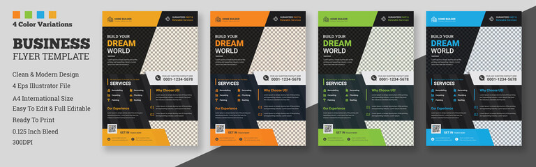 House repair cover A4 template for a construction tools report and brochure design, flyer, leaflets decoration for printing and presentation vector illustration, A4 construction cover template 