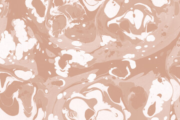 Creamy marble ink texture on watercolor paper background. Marble stone image. Bath bomb effect. Psychedelic biomorphic art.