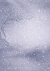 A 3d digital render of a snowy foggy background.