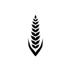 Wheat spikelets line icon. Wheat farm symbol. Liner style. Vector illustration