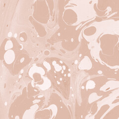 Creamy marble ink texture on watercolor paper background. Marble stone image. Bath bomb effect. Psychedelic biomorphic art.