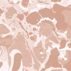 Creamy marble ink texture on watercolor paper background. Marble stone image. Bath bomb effect. Psychedelic biomorphic art.