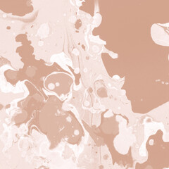 Creamy marble ink texture on watercolor paper background. Marble stone image. Bath bomb effect. Psychedelic biomorphic art.