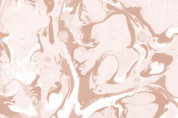 Creamy marble ink texture on watercolor paper background. Marble stone image. Bath bomb effect. Psychedelic biomorphic art.