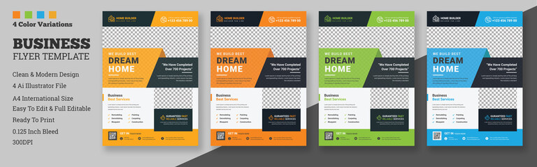 

Construction Renovation Flyer Template Design, Construction Flyer Layout design templates for a business construction company, Construction Flyer Layout with Yellow Accents