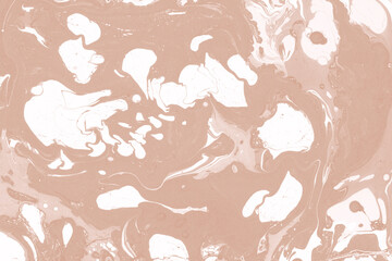 Creamy marble ink texture on watercolor paper background. Marble stone image. Bath bomb effect. Psychedelic biomorphic art.