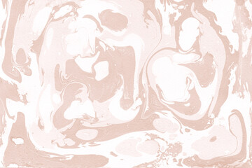 Creamy marble ink texture on watercolor paper background. Marble stone image. Bath bomb effect. Psychedelic biomorphic art.