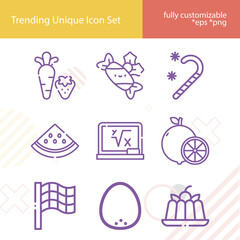 Simple set of feed related lineal icons.