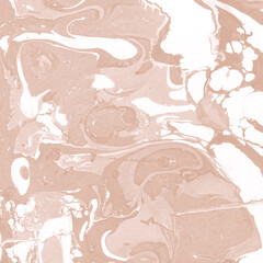 Naklejka premium Creamy marble ink texture on watercolor paper background. Marble stone image. Bath bomb effect. Psychedelic biomorphic art.