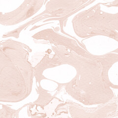 Creamy marble ink texture on watercolor paper background. Marble stone image. Bath bomb effect. Psychedelic biomorphic art.