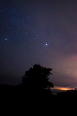 Fototapeta na wymiar Night and stars in the nice sky