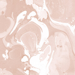 Creamy marble ink texture on watercolor paper background. Marble stone image. Bath bomb effect. Psychedelic biomorphic art.