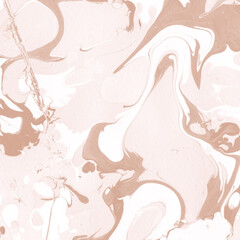 Creamy marble ink texture on watercolor paper background. Marble stone image. Bath bomb effect. Psychedelic biomorphic art.