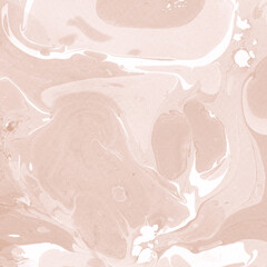 Creamy marble ink texture on watercolor paper background. Marble stone image. Bath bomb effect. Psychedelic biomorphic art.