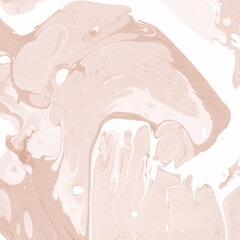 Creamy marble ink texture on watercolor paper background. Marble stone image. Bath bomb effect. Psychedelic biomorphic art.