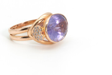 gold ring with blue stone