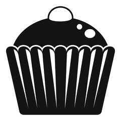 Fresh cupcake icon. Simple illustration of fresh cupcake vector icon for web design isolated on white background