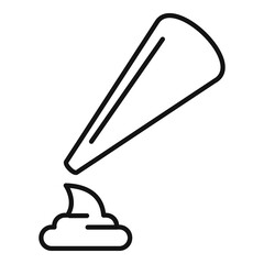 Decorate confectionery icon. Outline decorate confectionery vector icon for web design isolated on white background