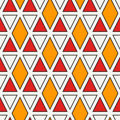 Contemporary geometric pattern. Repeated triangles ornament. Modern abstract background. Seamless geo design wallpaper