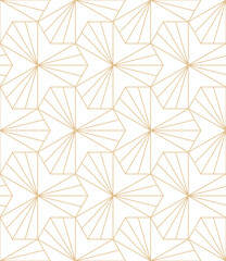 Vector geometric seamless pattern.Modern geometric background with hexagonal tiles.