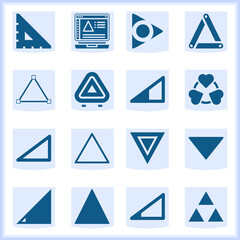 Wedge shape  related simple set. 16  filled