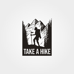 take a hike t shirt illustration design