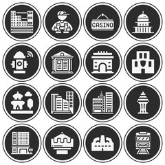 16 pack of nice  filled web icons set