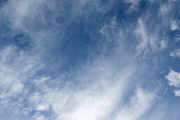 Blue sky with clouds in the Alps