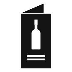 Sommelier wine menu icon. Simple illustration of sommelier wine menu vector icon for web design isolated on white background