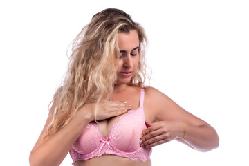 woman Breast self examination