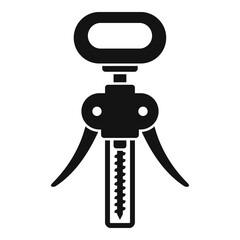 Steel corkscrew icon. Simple illustration of steel corkscrew vector icon for web design isolated on white background