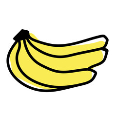 Yellow banana food sweet fruit fun nice