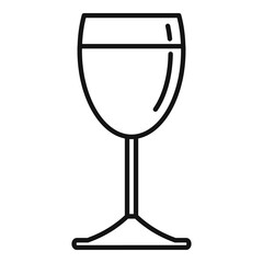 Tasting wine glass icon. Outline tasting wine glass vector icon for web design isolated on white background