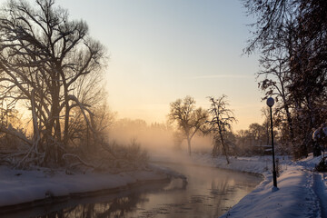 Obraz na płótnie Canvas Piękna zima na Podlasiu, Polska