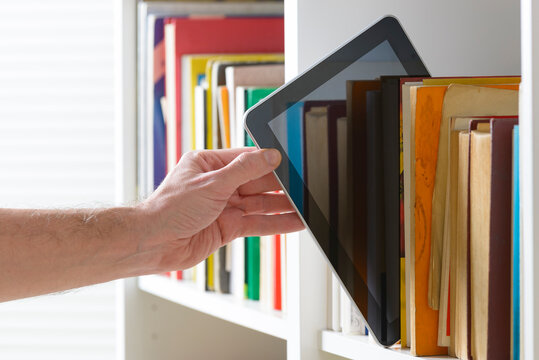Modern ebook reader and books