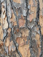 Rough Peeling Tree Bark, Close Up