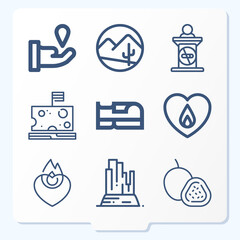 Fototapeta premium Simple set of 9 icons related to abandon