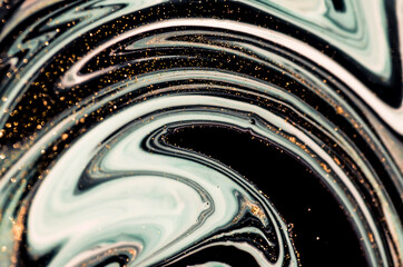 Golden Night. Treasury of art. Swirls of marble. Painting aesthetically mesmerizing. Abstract fantasia with golden powder. Extra special and luxurious- ORIENTAL ART. Ripples of agate. Natural luxury.