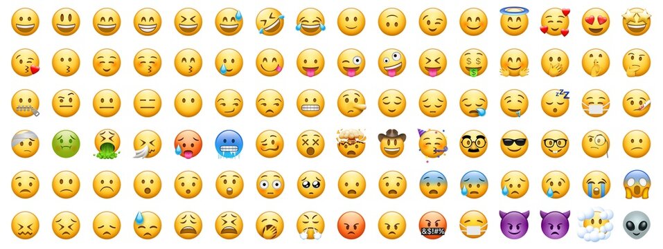 Emoticons  [100% Editable Vector (Without Mesh)] Emojis