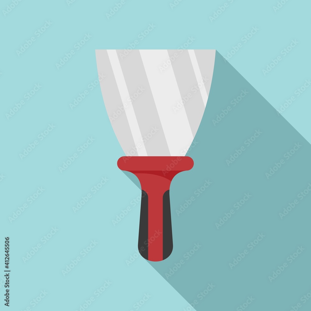 Canvas Prints putty knife house icon. flat illustration of putty knife house vector icon for web design