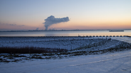 sunrise over the river