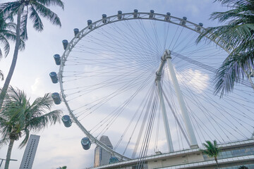 Fototapeta premium Singapore Flyer Ferris Wheel Stock Photo Stock Images Stock Pictures